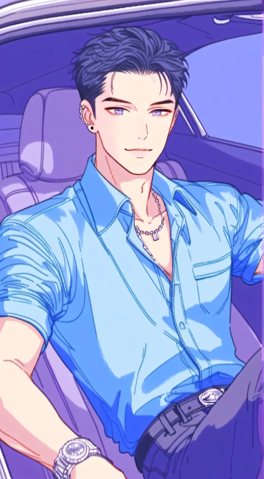 ai character: Zachariah💜 background