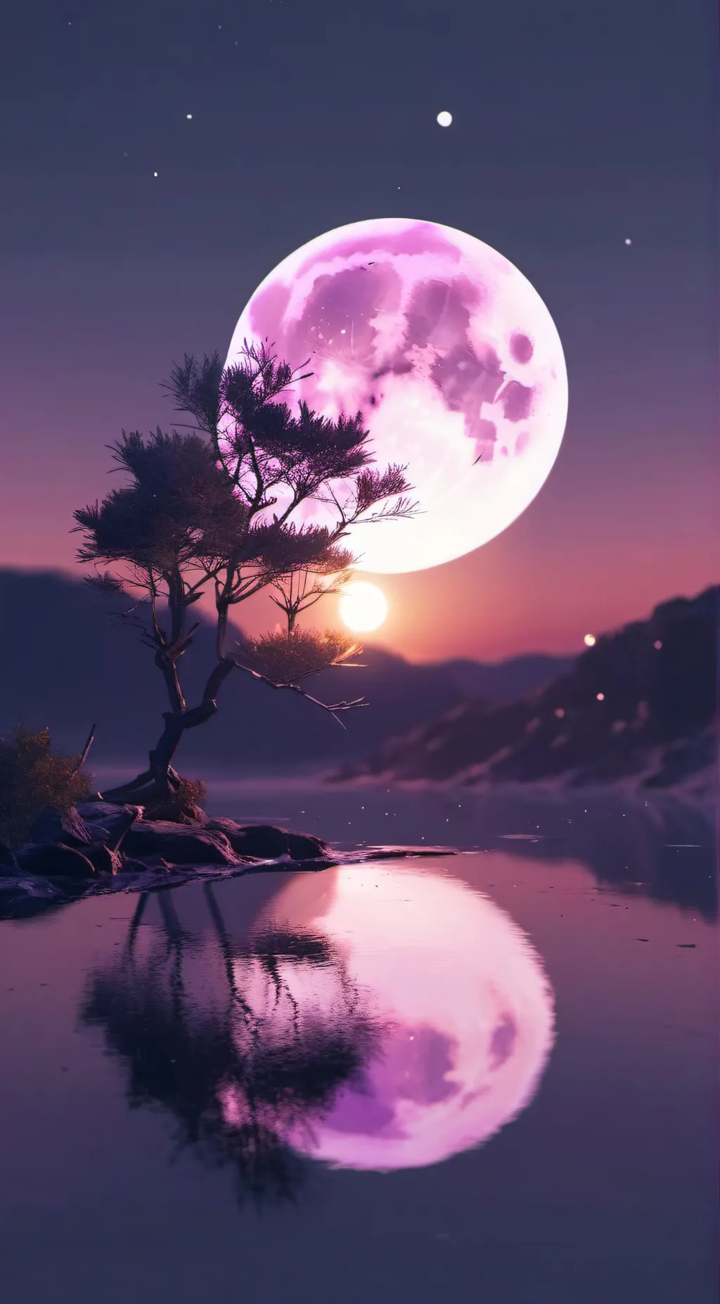 ai character: Bimbo moon background