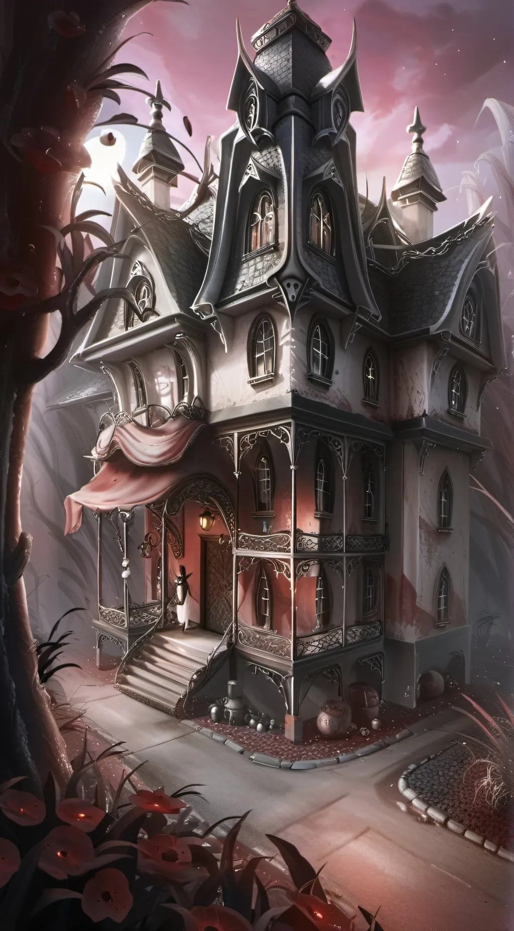 ai character: HH Sleepover!!! background