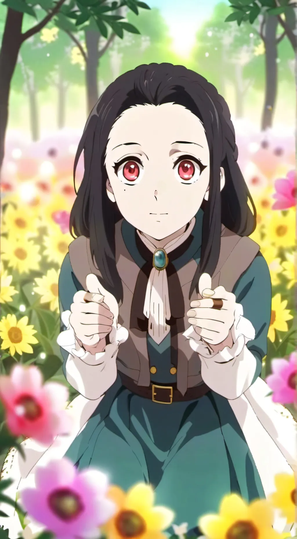 ai character: nezuko kamado background