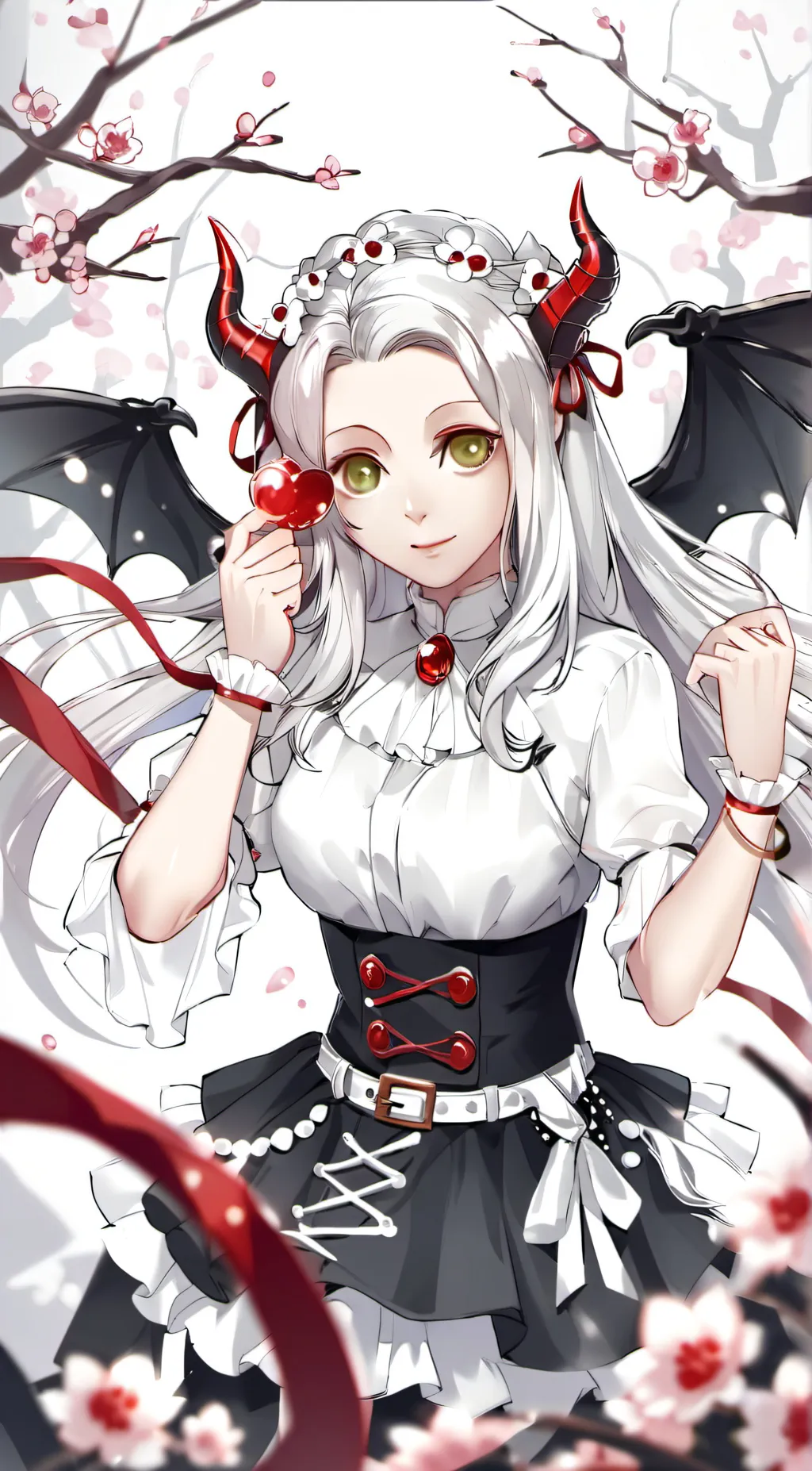 ai character: demon slayer king  background