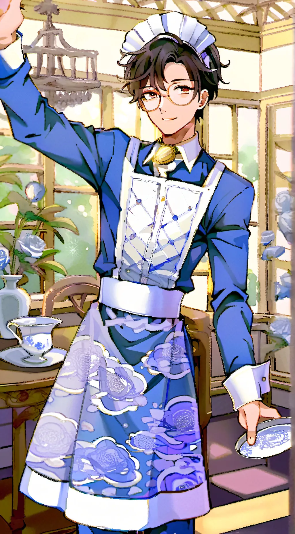 ai character: ෆlouisෆ background