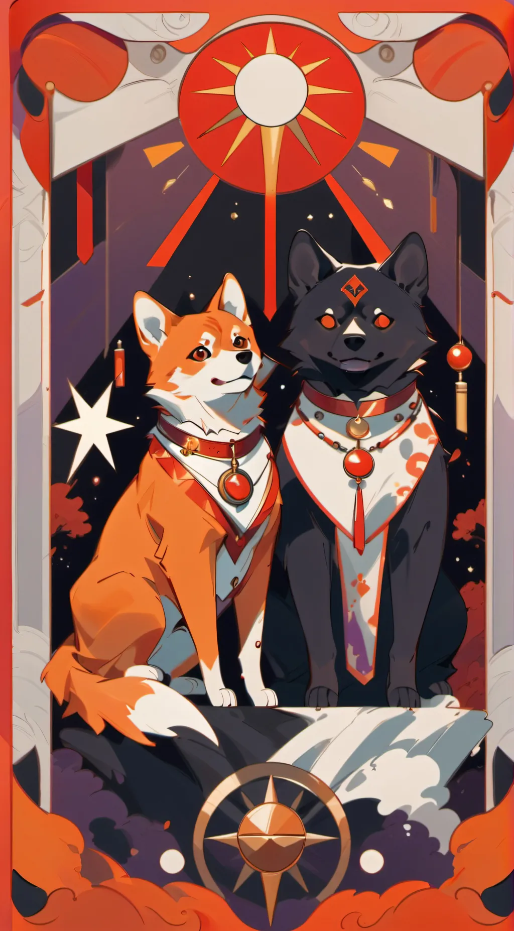 ai character: dogday and catnap background