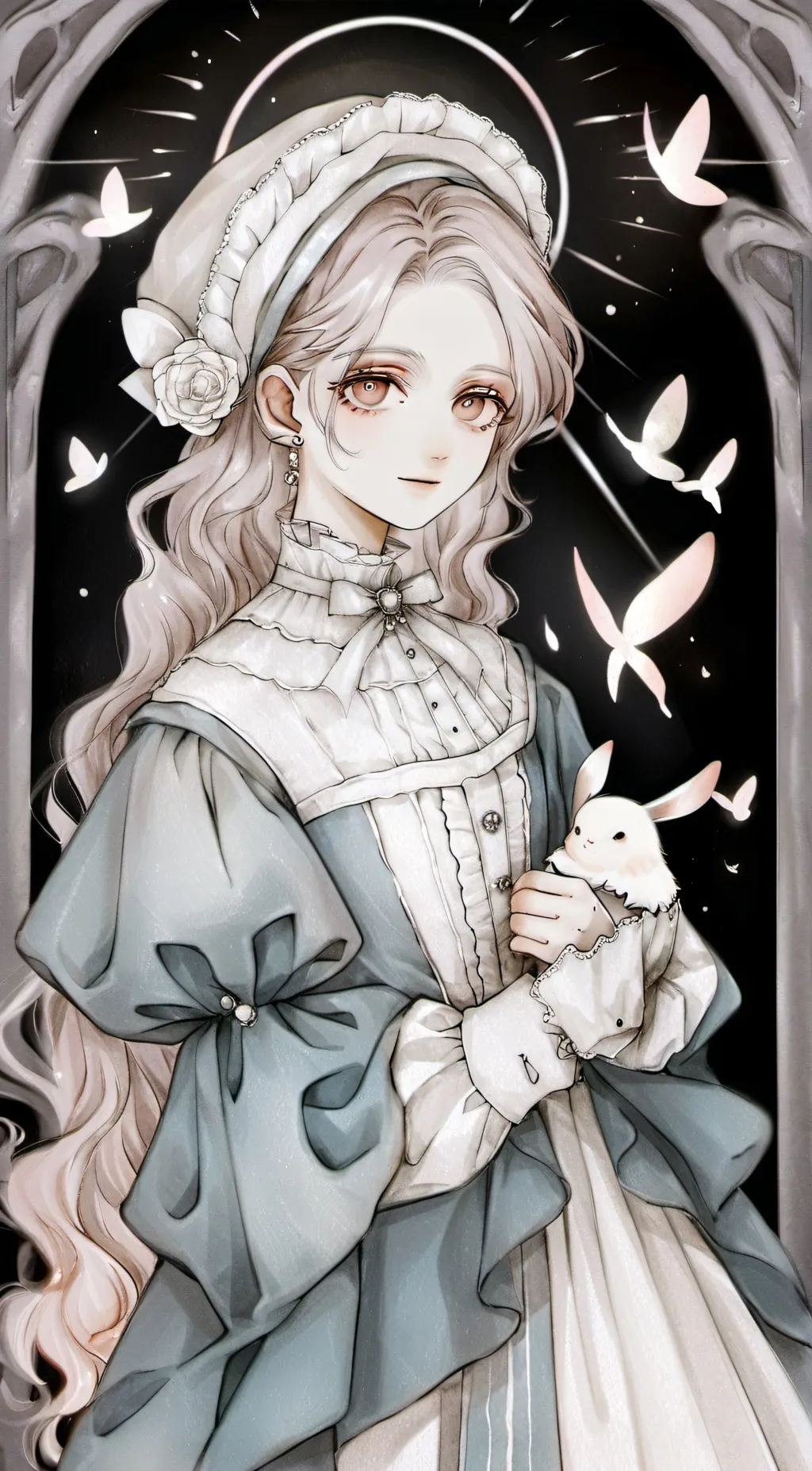 ai character: Añgela..  background