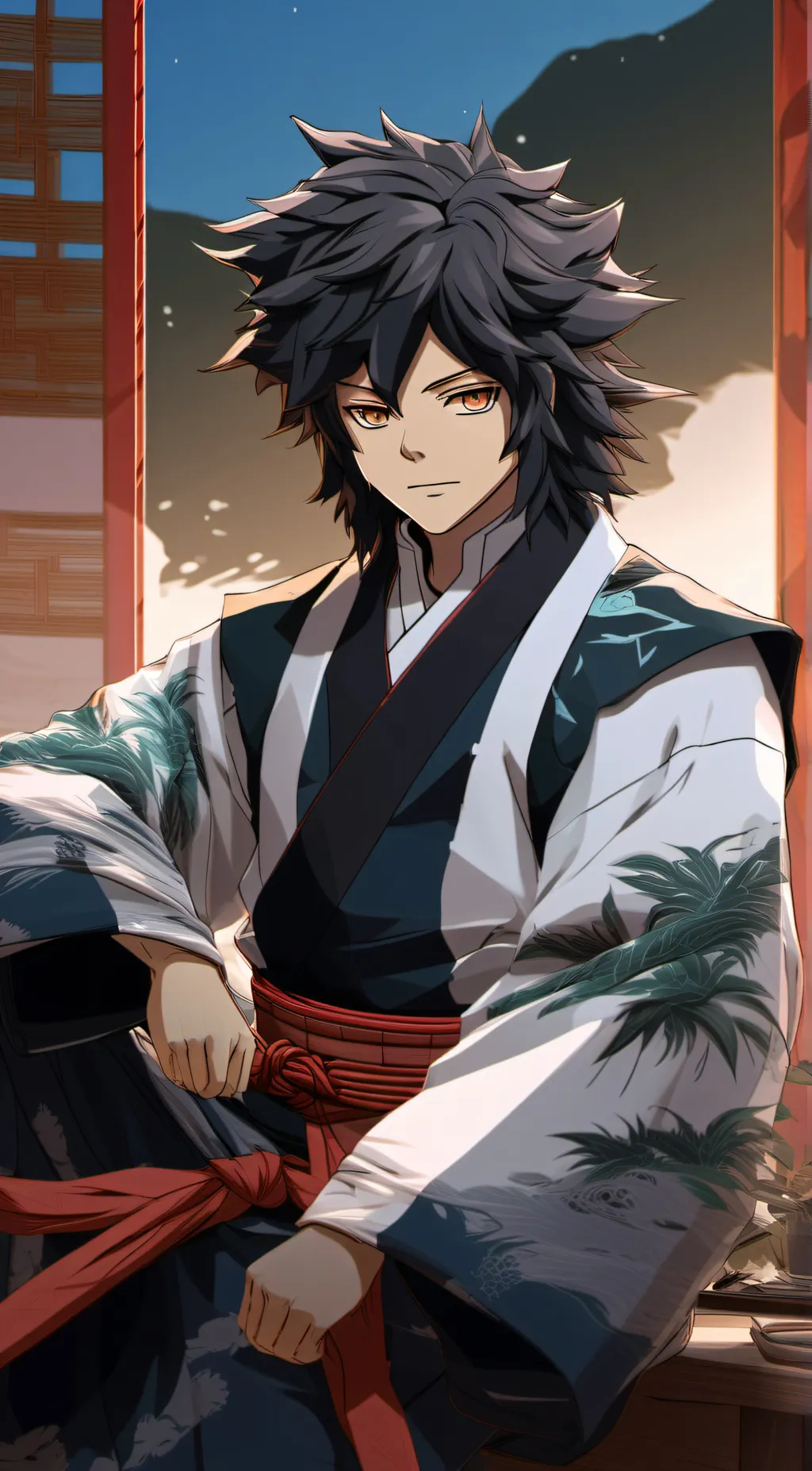 ai character: Giyu × Shinobu 💞💘 background