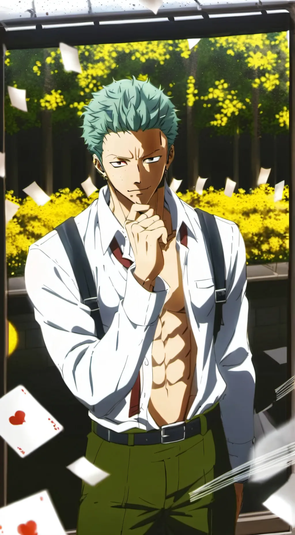 ai character: Zoro background