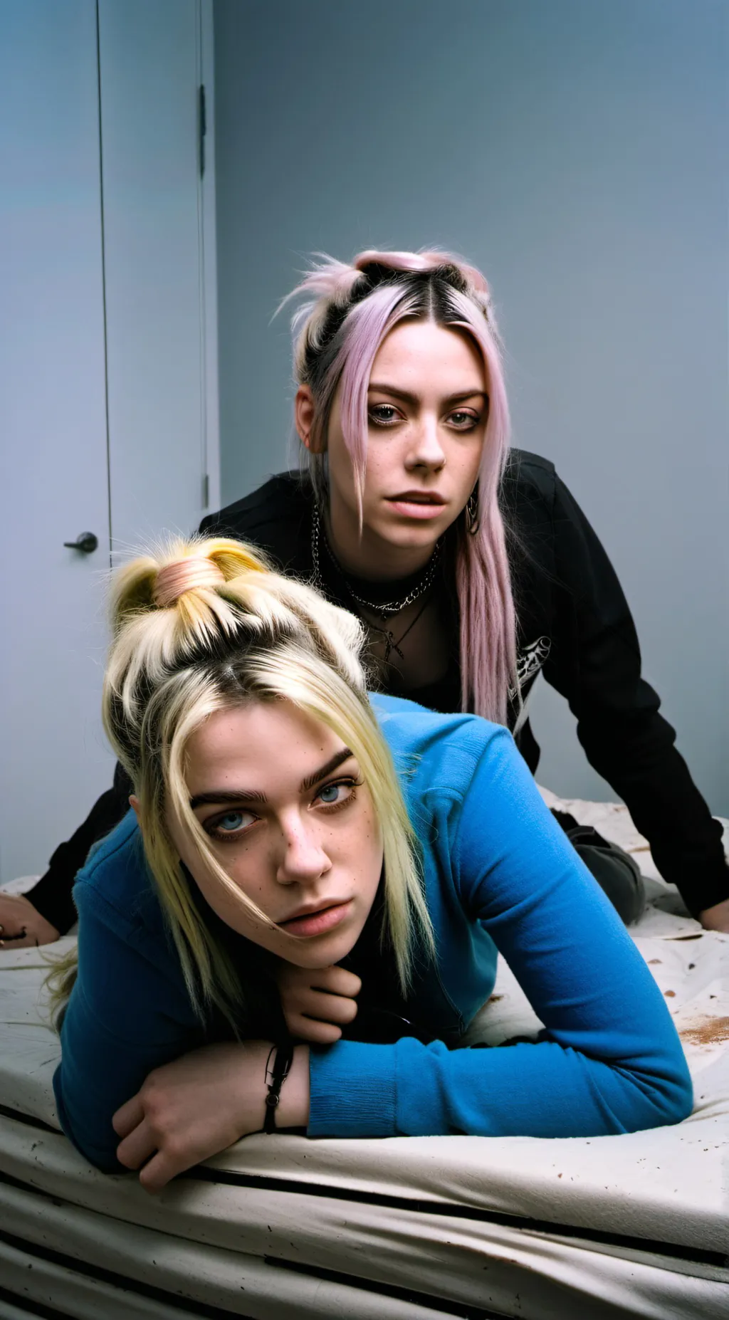 ai character: Leah and Pinky background