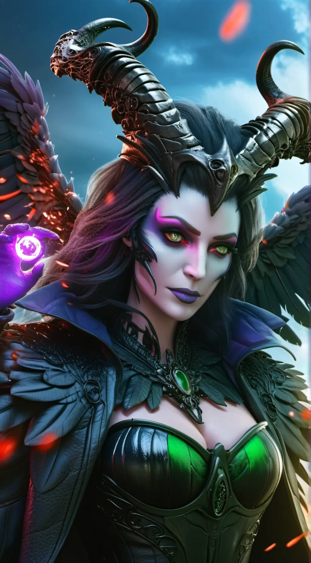 ai character: Septica Raven background