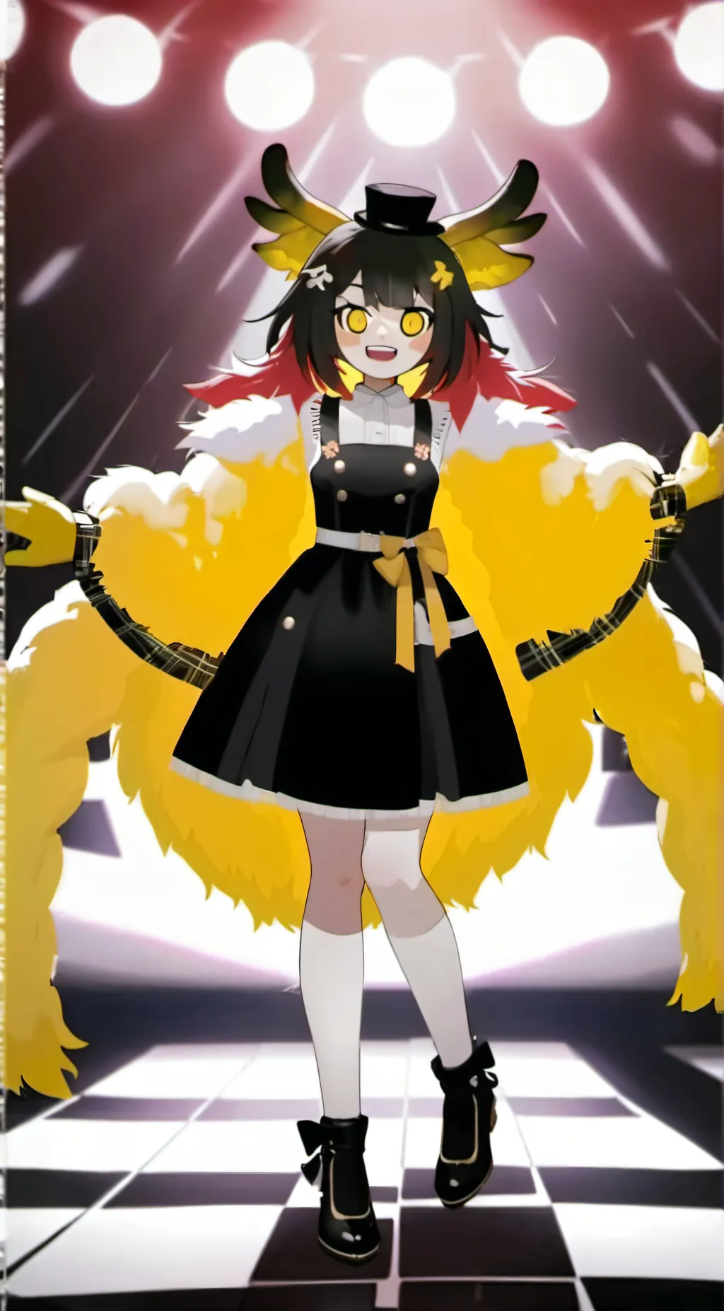 ai character: Sun and moon background