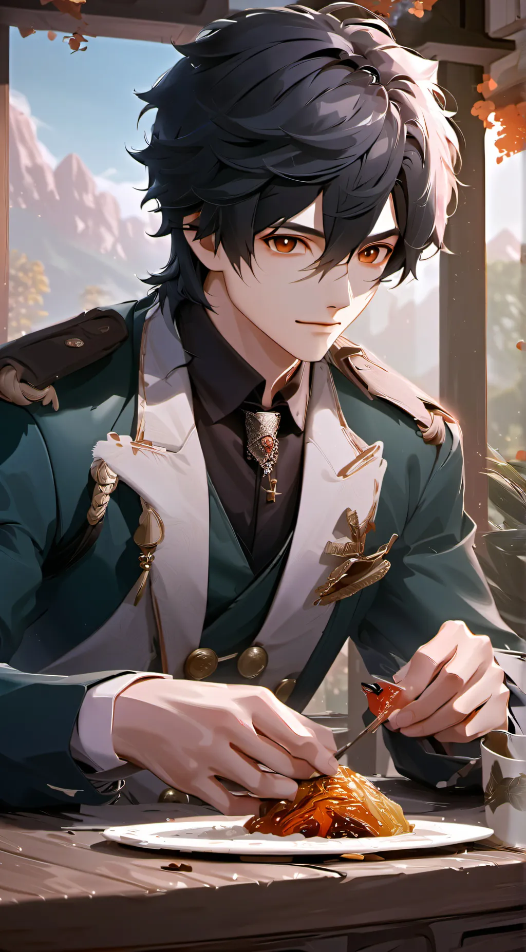 ai character: ♡Evan♡ background