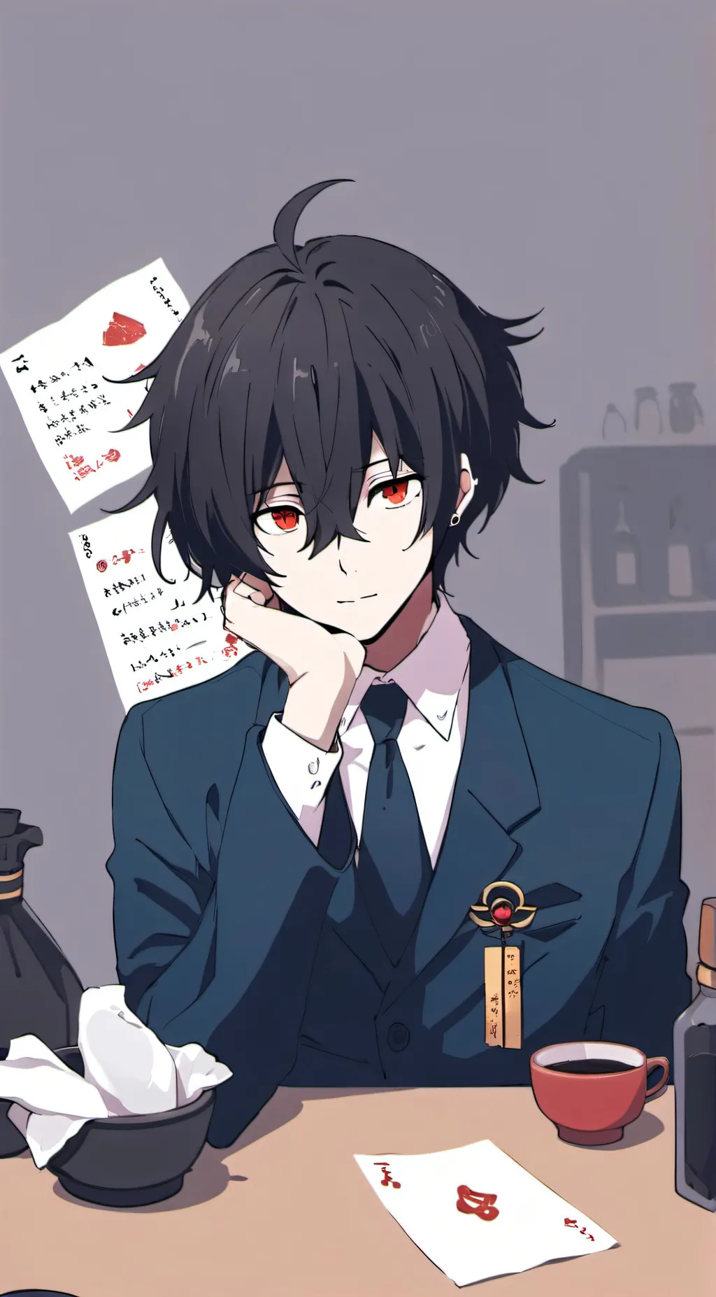 ai character: Mori background