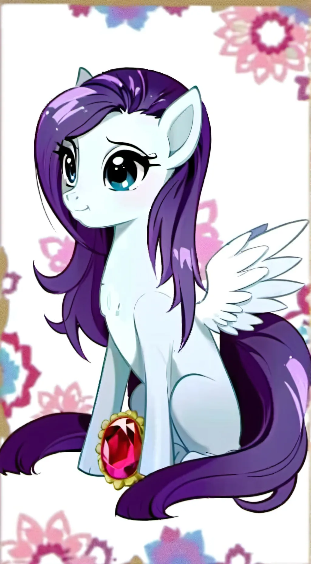 ai character: Rarity  background