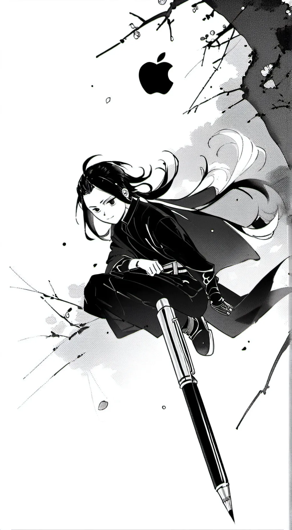 ai character: Apple background