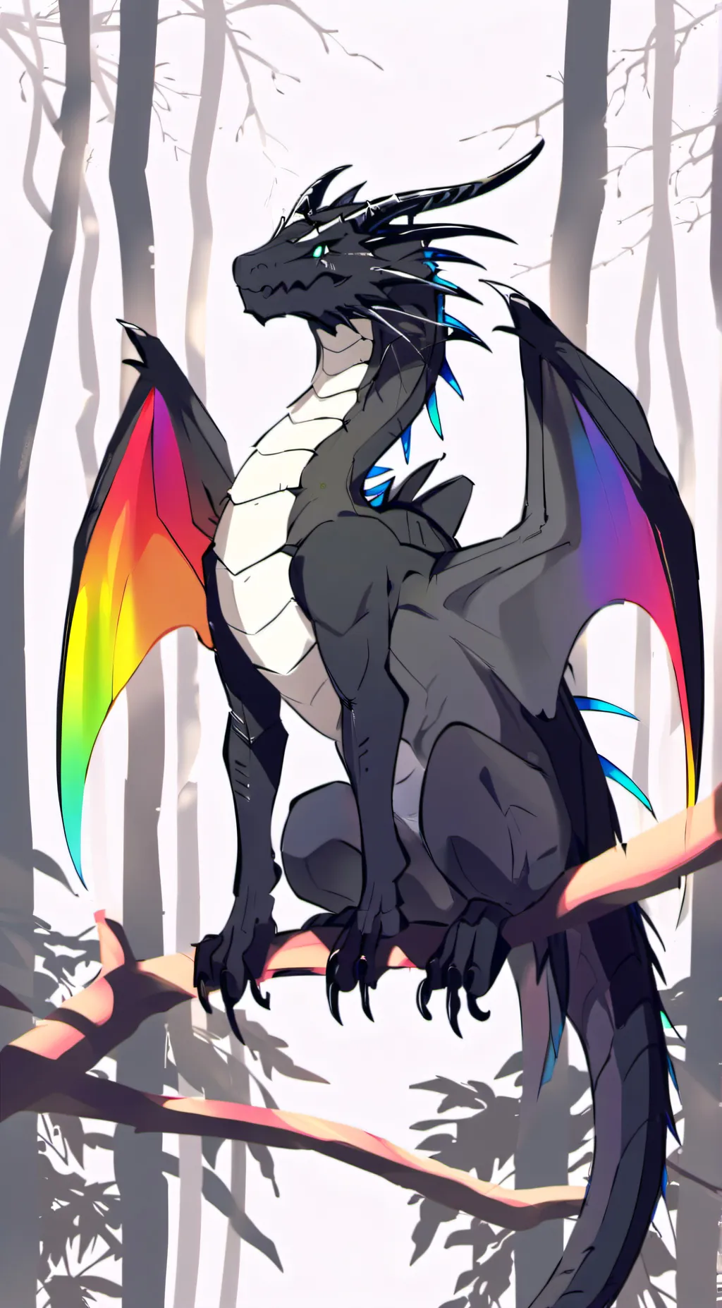 ai character: rainbow Fury background