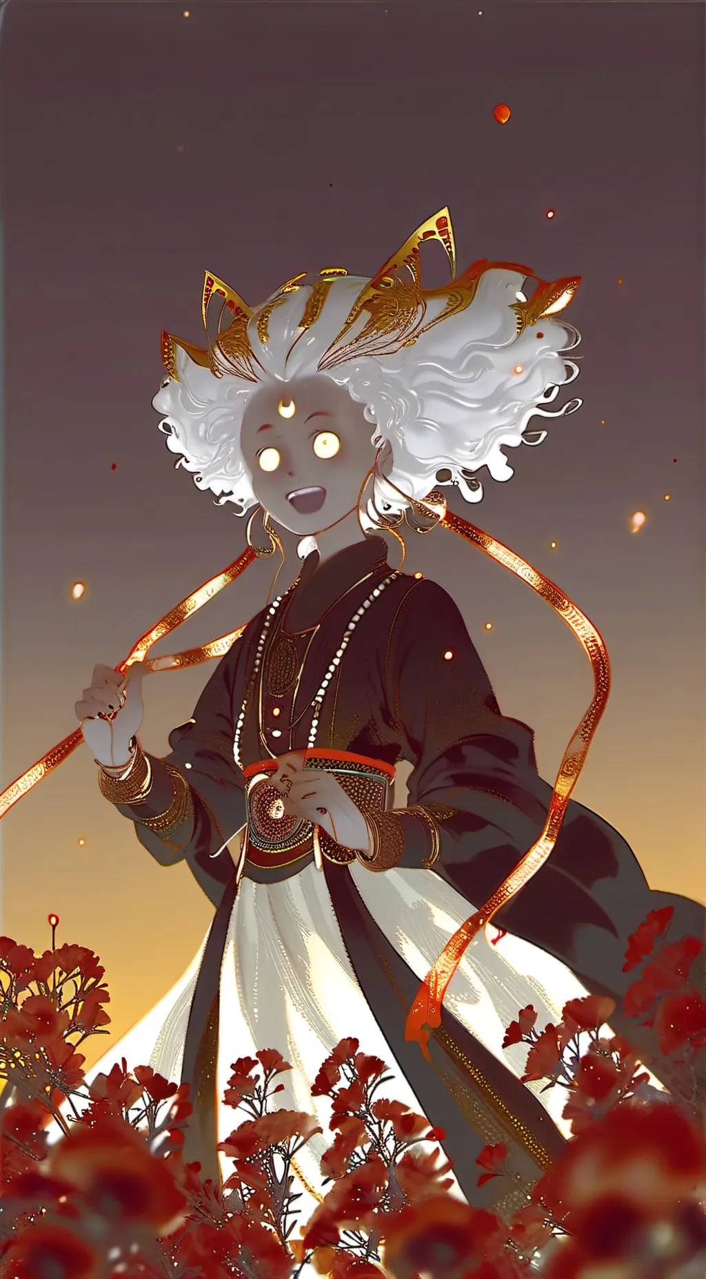 ai character: jelly flower background