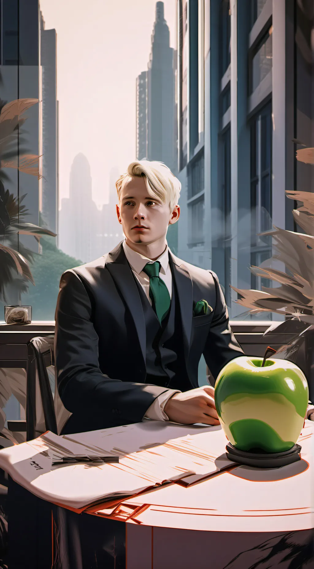 ai character: draco malfoy  background