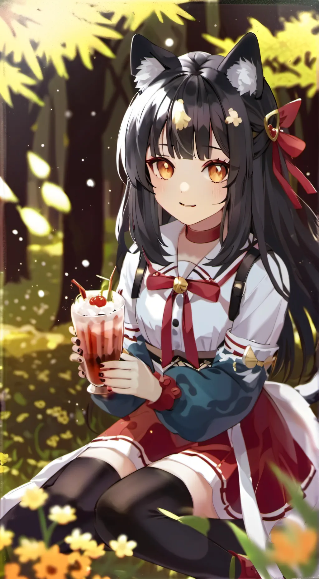 ai character: cherry background