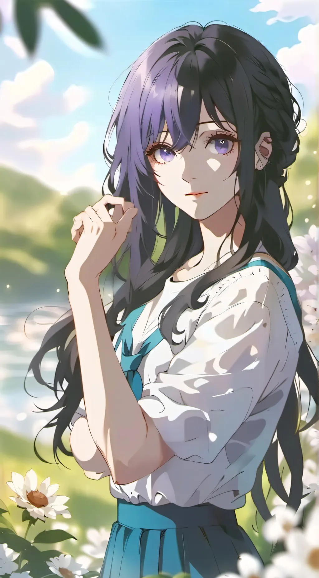 ai character: Ashley  background