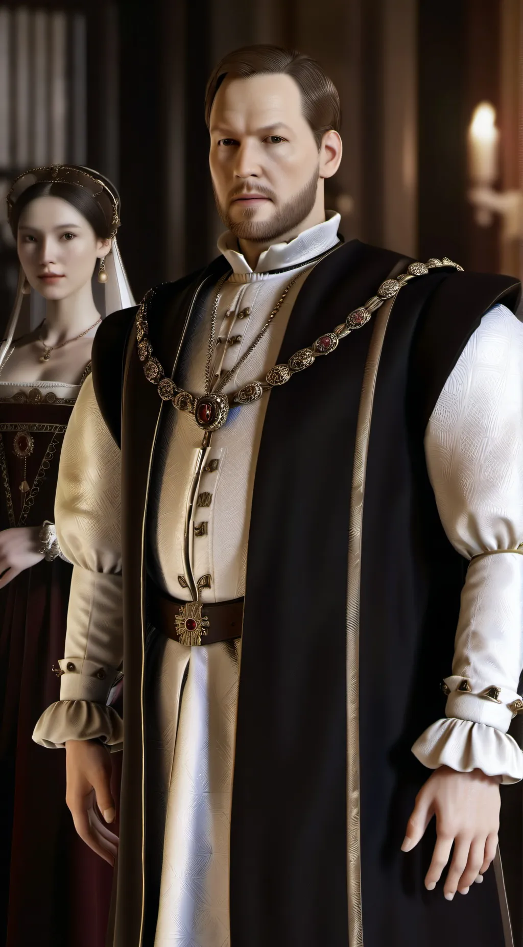 ai character: tudor museum  background