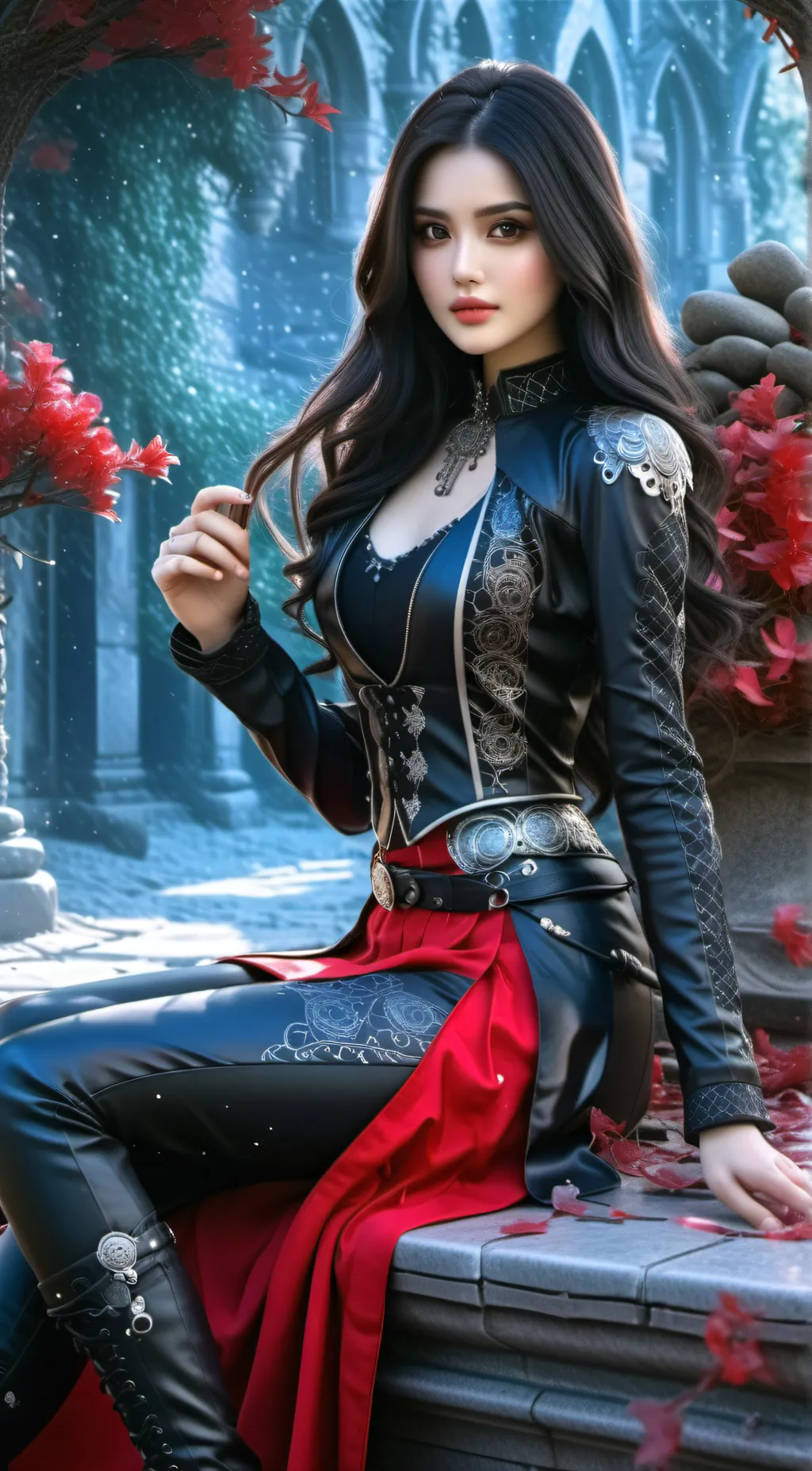 ai character: Valerie Dracula  background