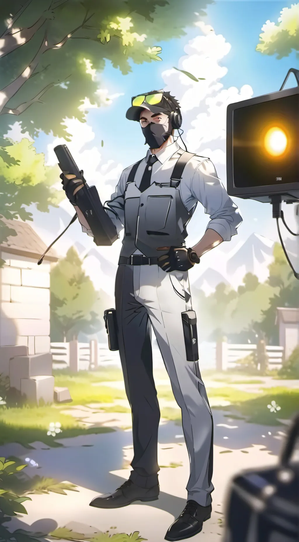 ai character:  upgraded Titan TV background