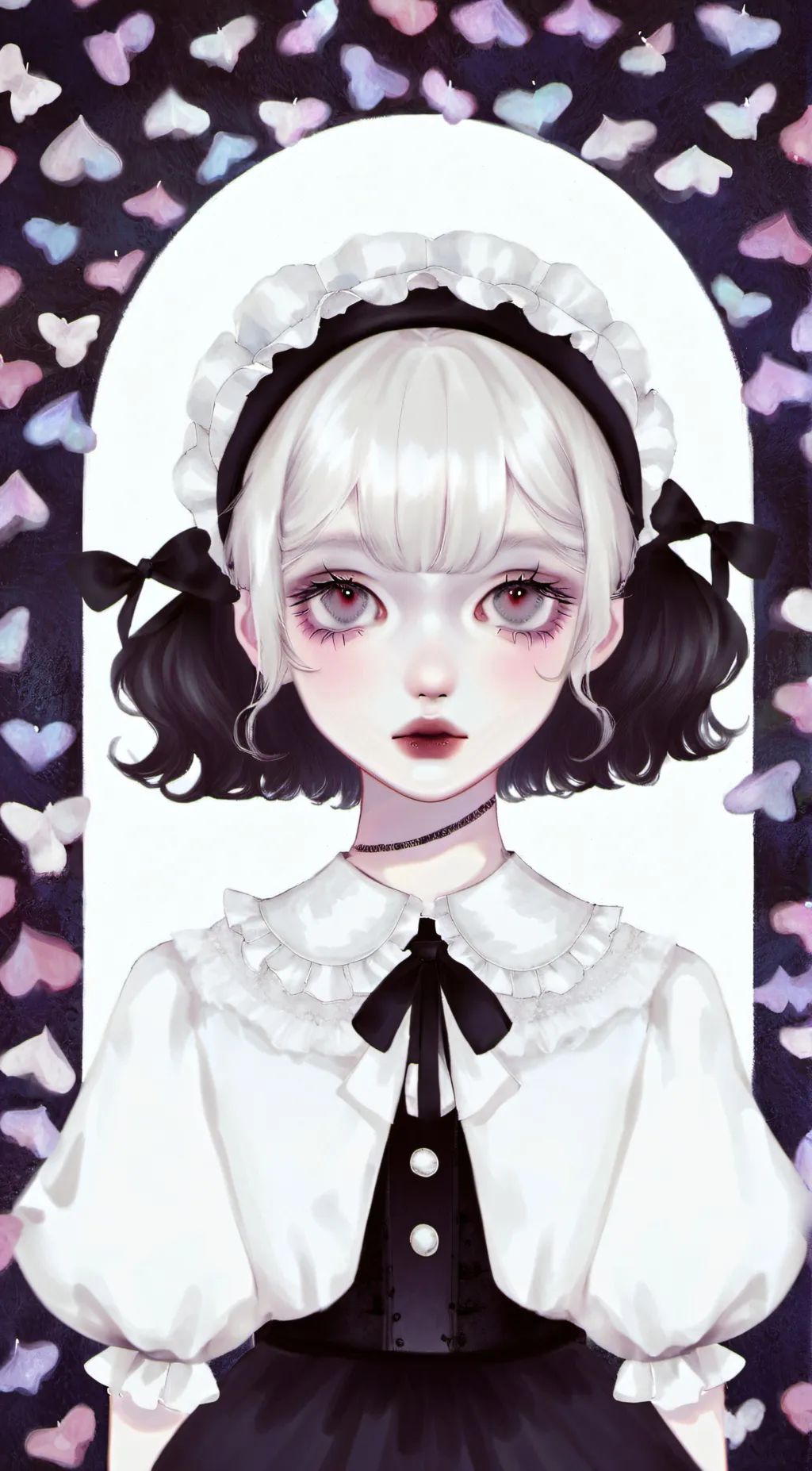 ai character: Rainbow background