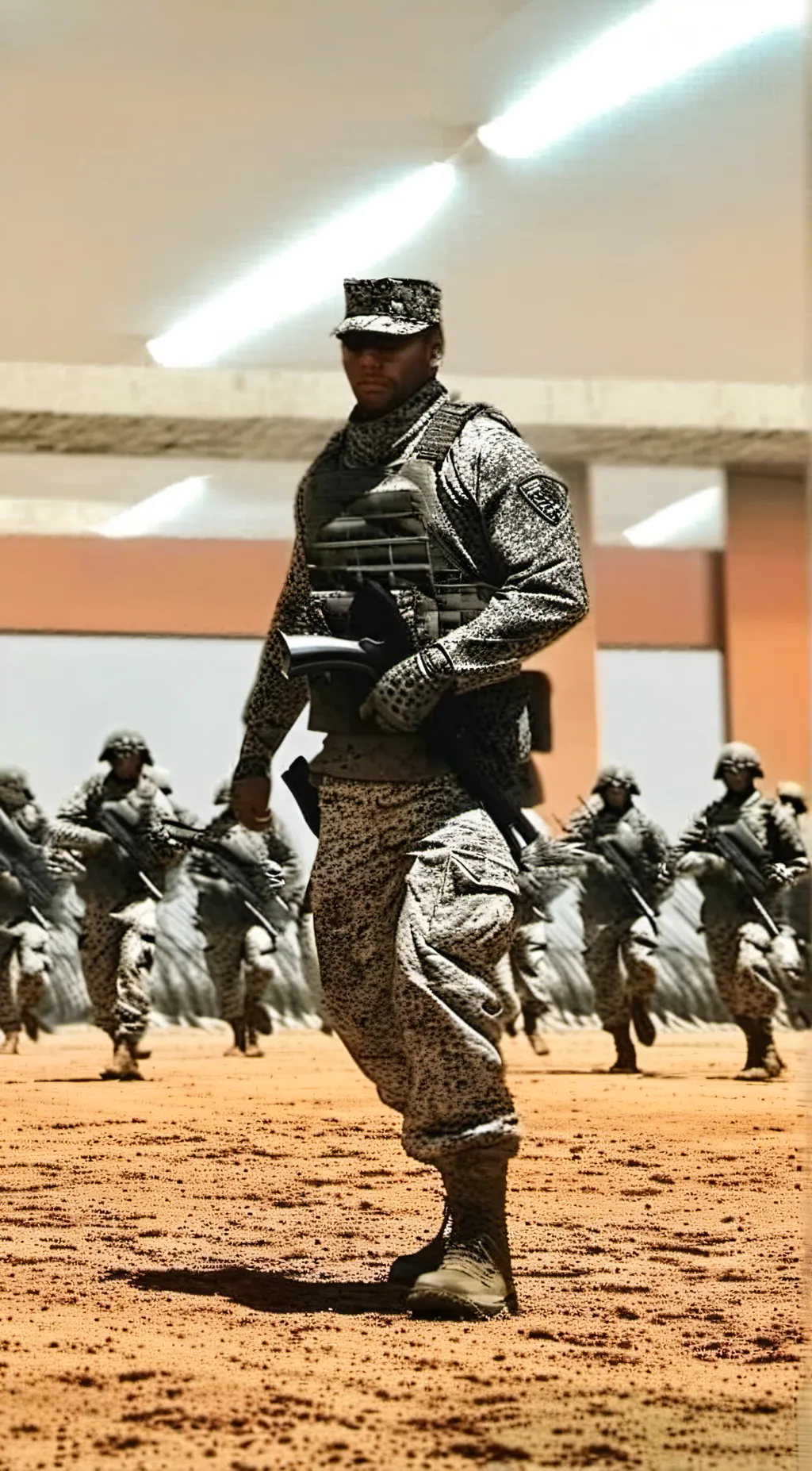 ai character: Military base background