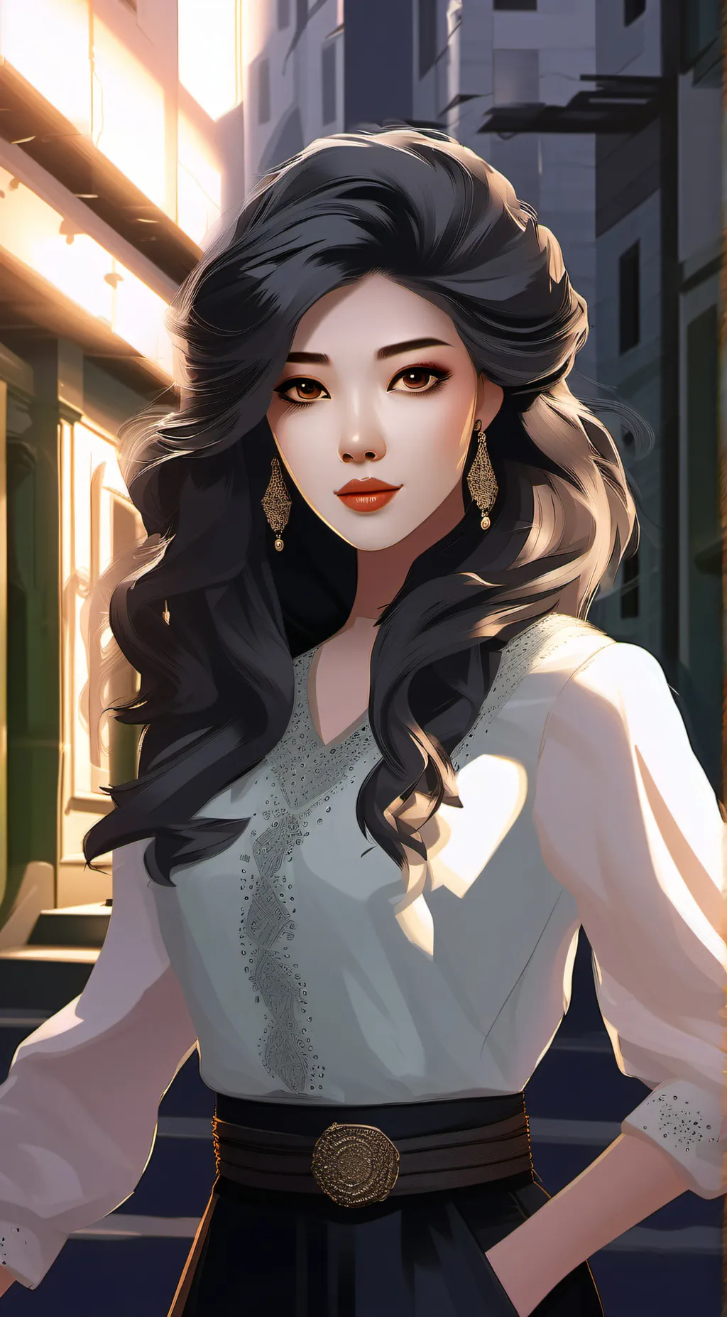 ai character: Miss circle  background