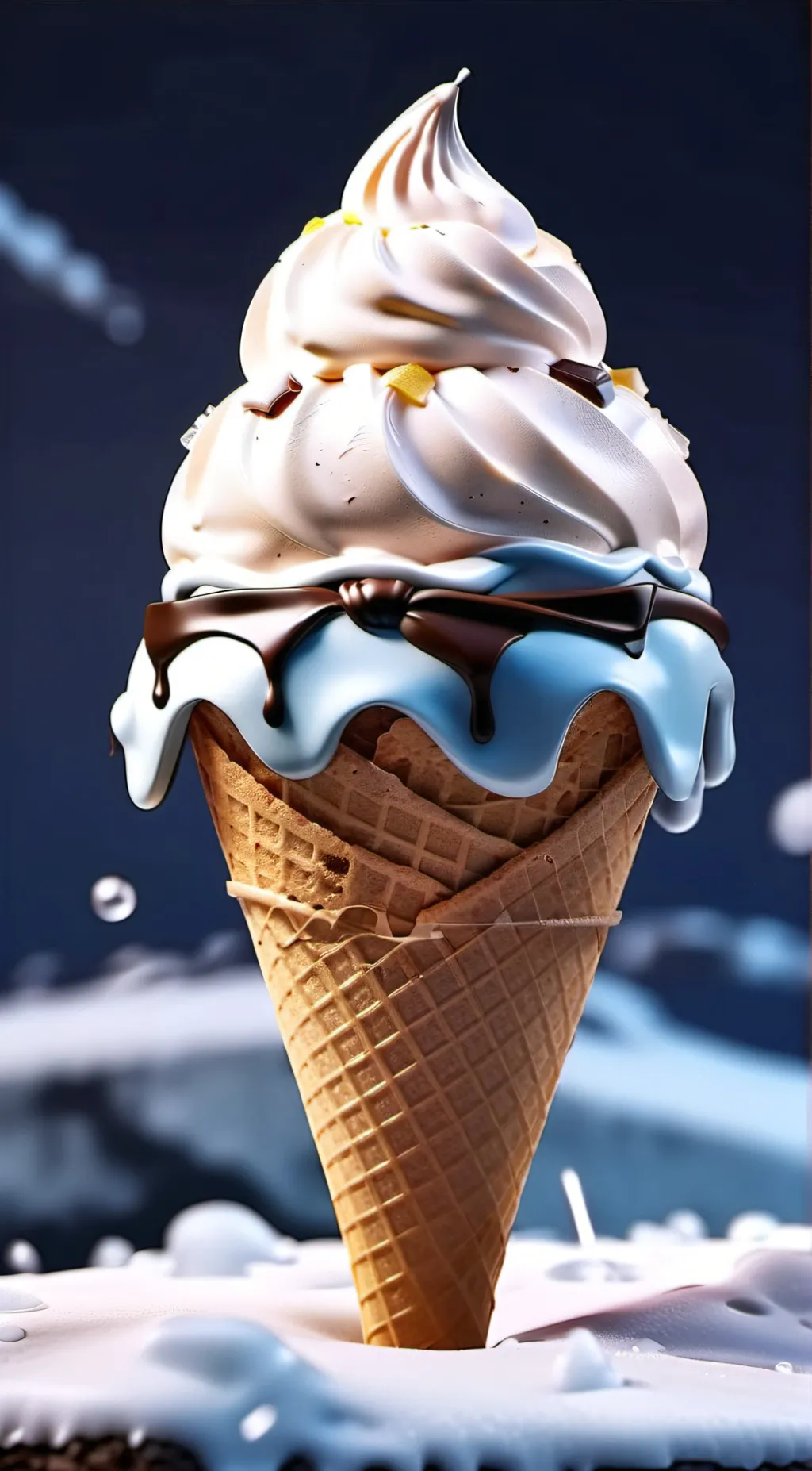 ai character: Ice Cream  background