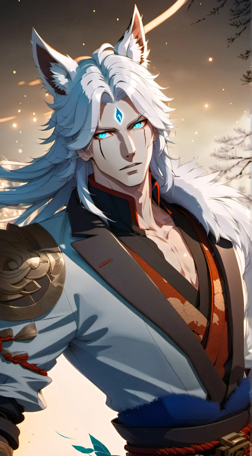 ai character: Silver background