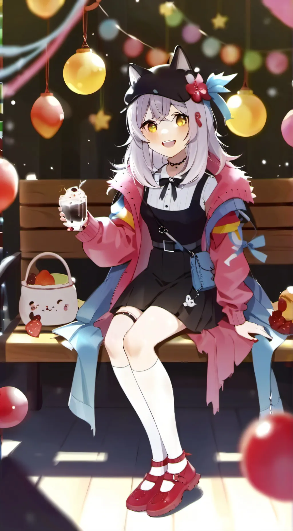 ai character: Lavender background