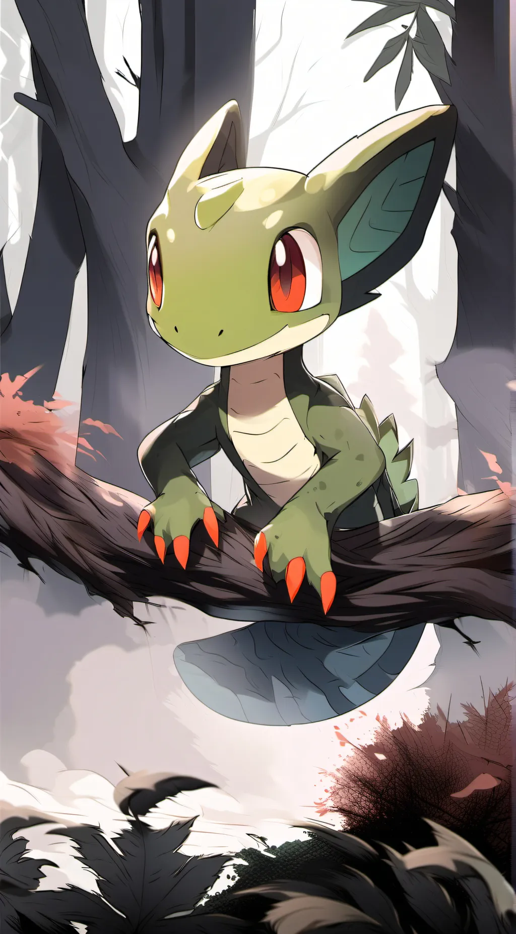 ai character: Treecko  background