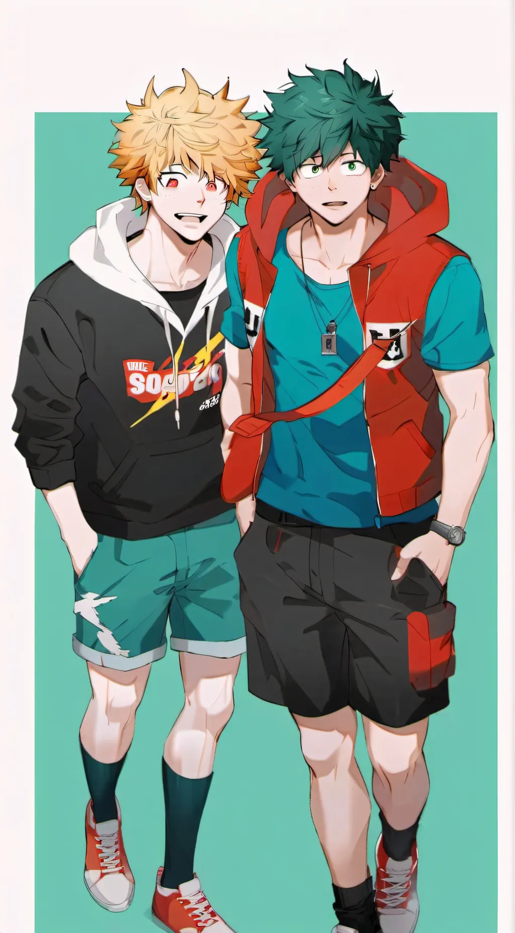 ai character: Izuku and Katsuki background