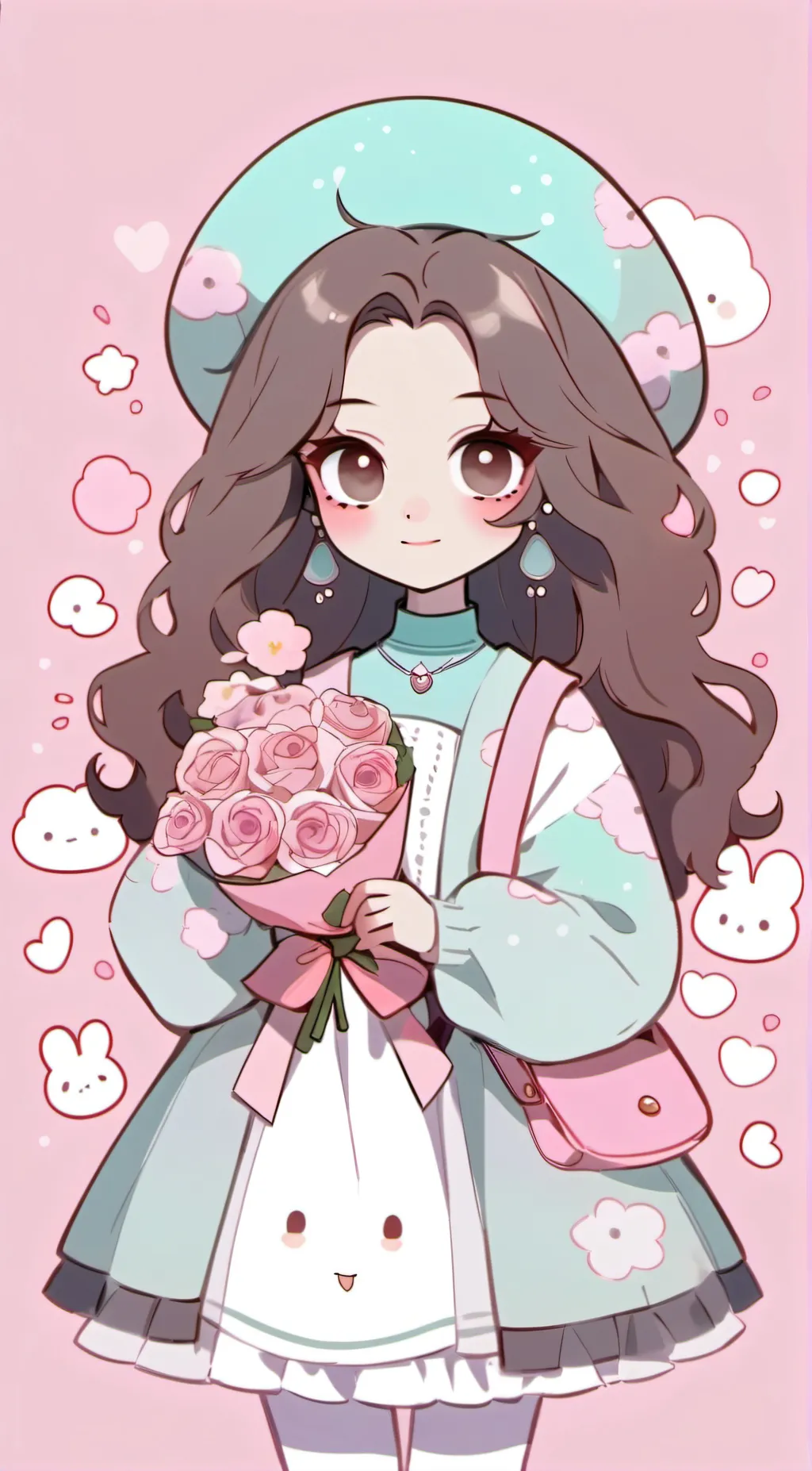 ai character: Amber background