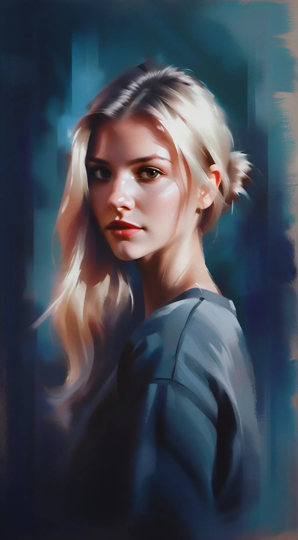 ai character: A girl  background