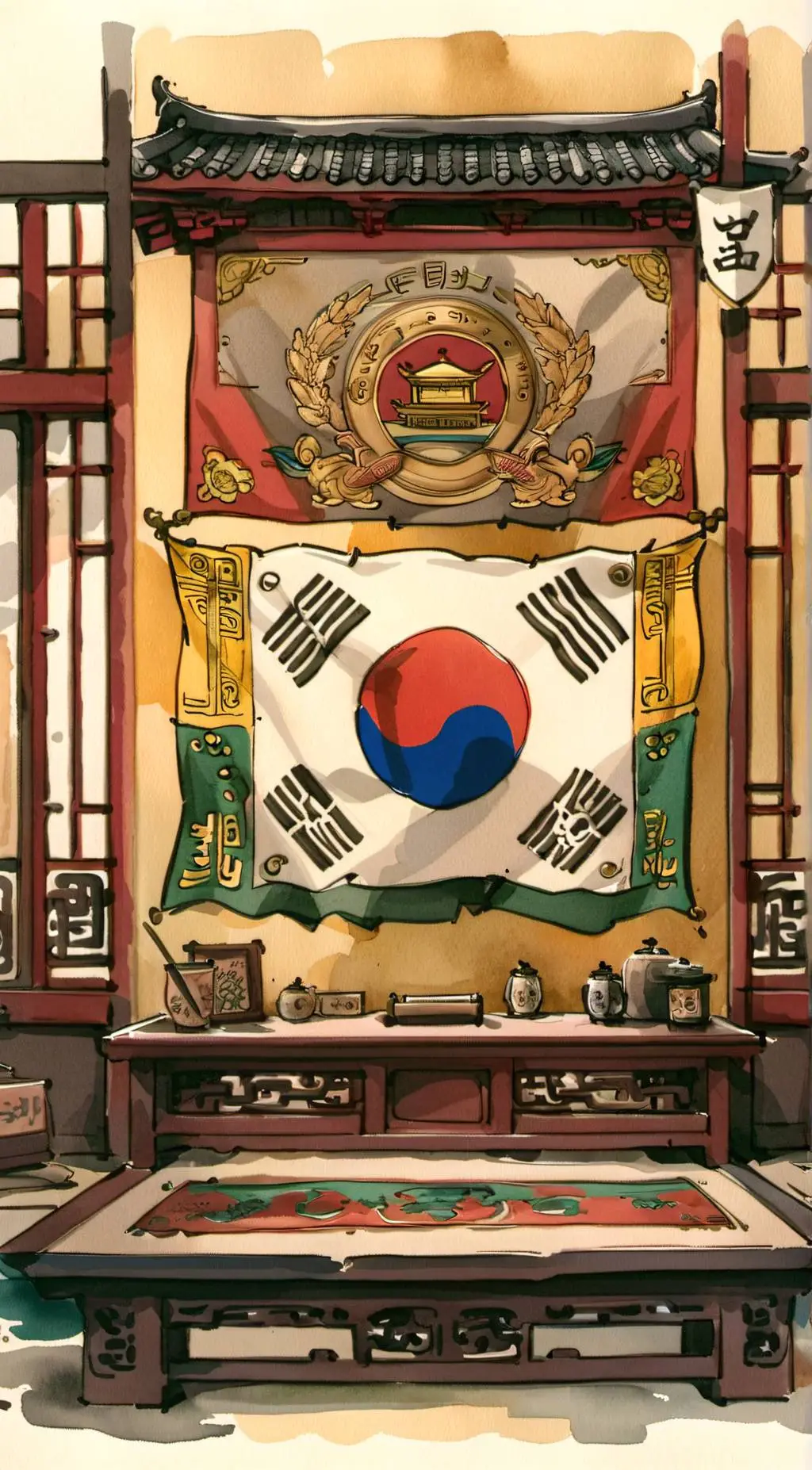 ai character: South Korea background