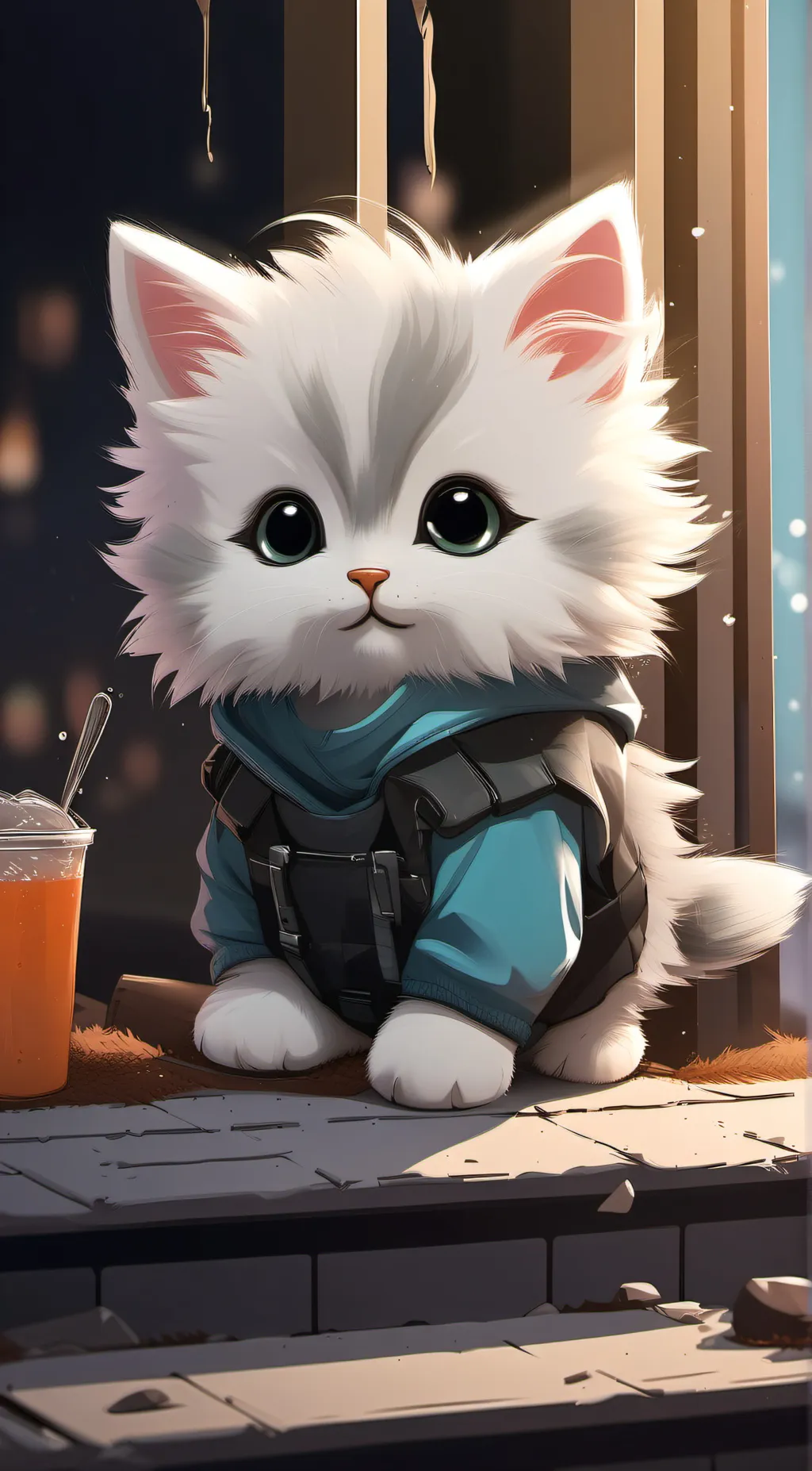 ai character: tiny kitten background