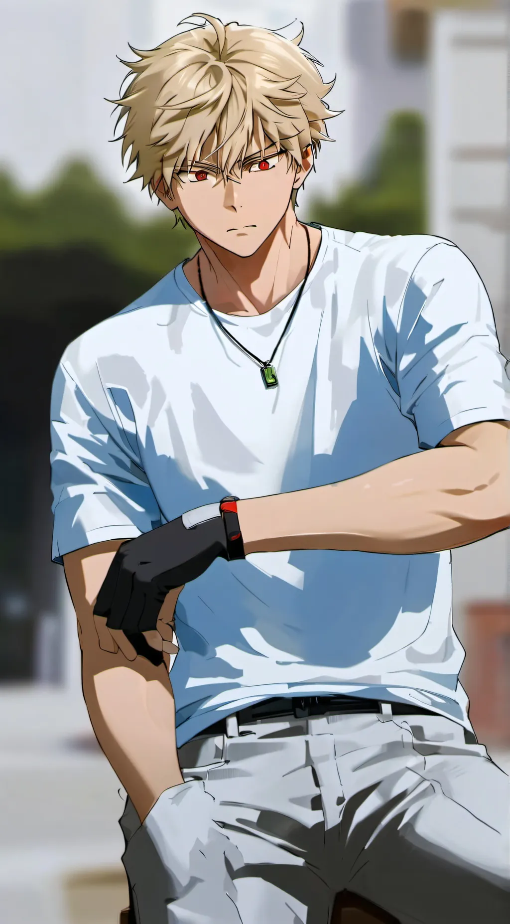 ai character: Katsuki bakugo background