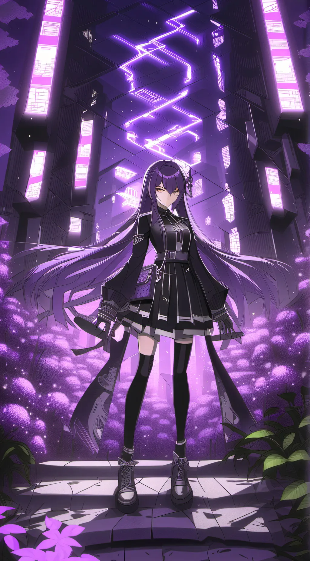 ai character: Dark markery background