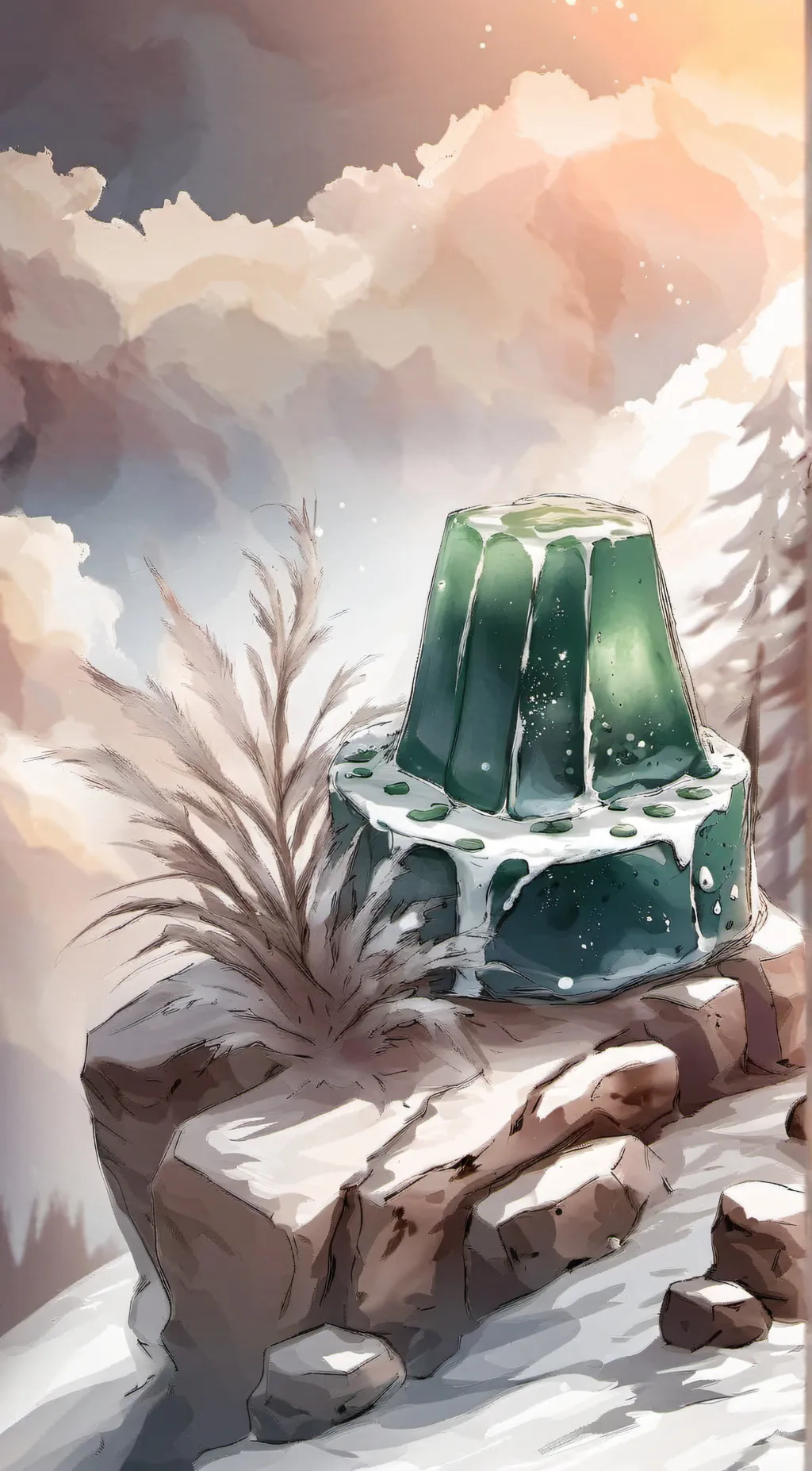 ai character: Gelatin BFDI/BFB background