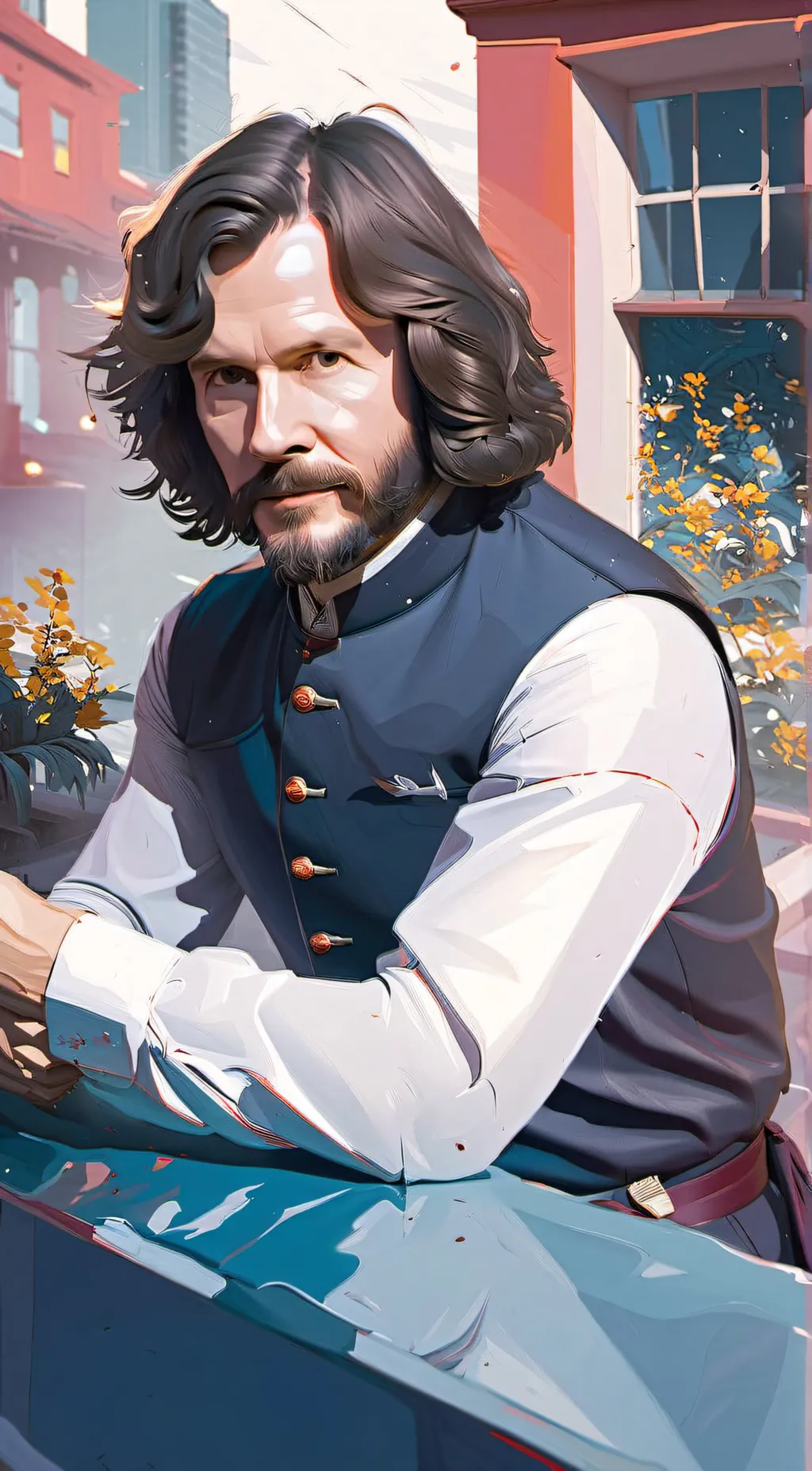 ai character: Professor Black background