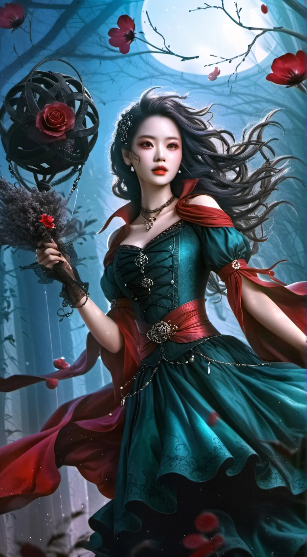 ai character: Amber background