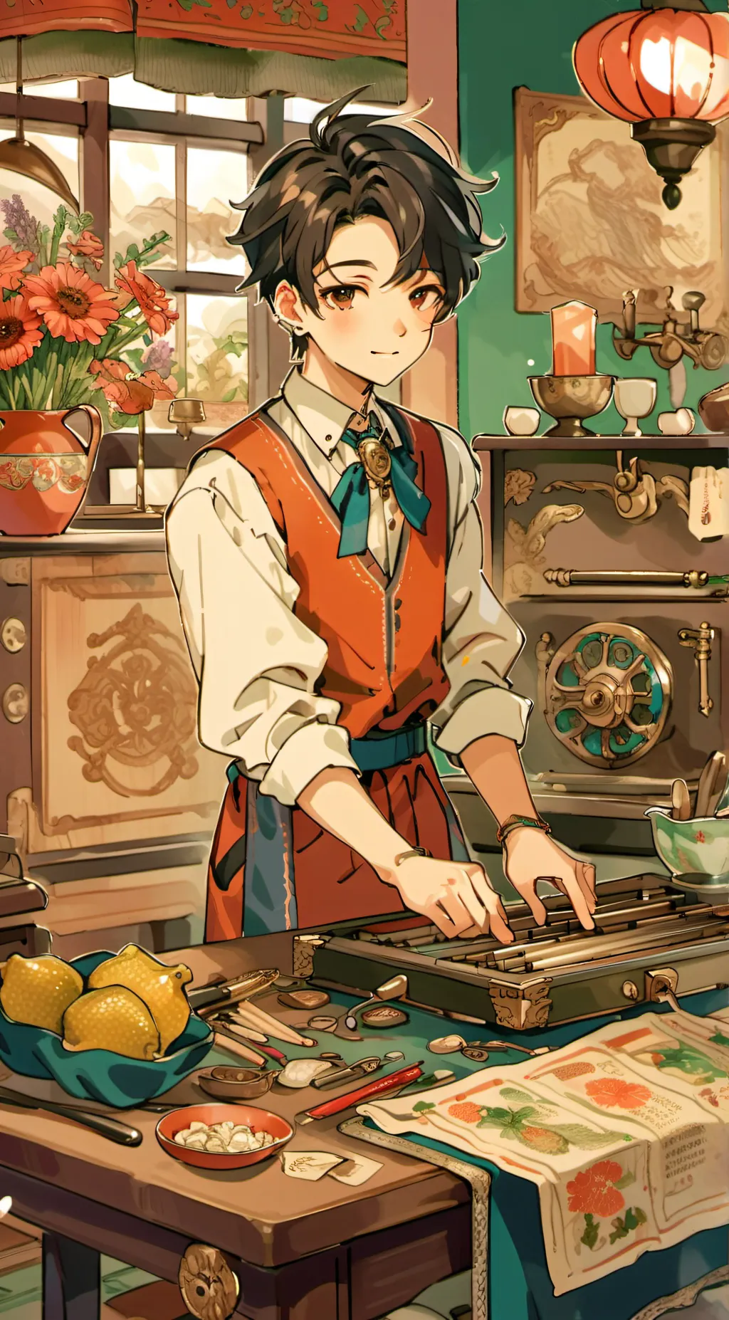 ai character: Sandy background