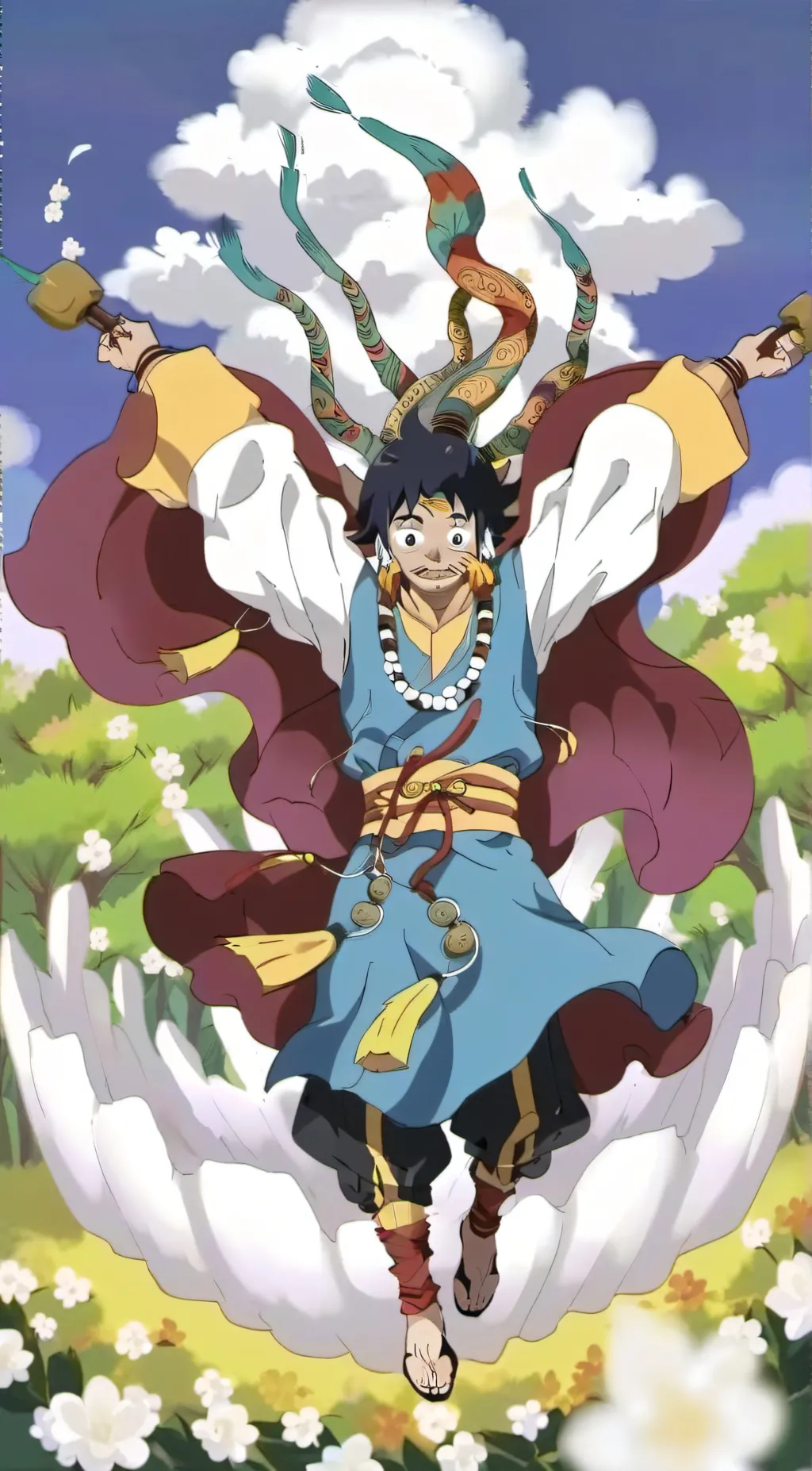 ai character: Straw hats background