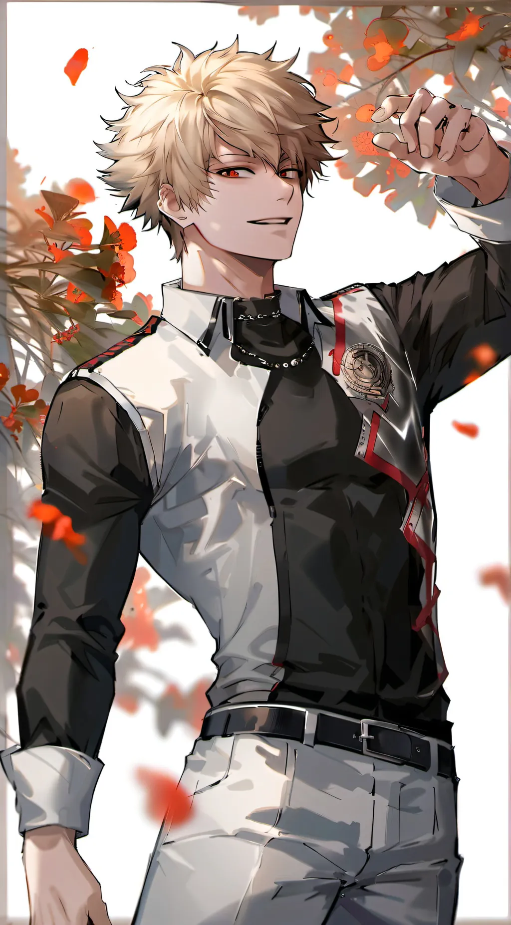 ai character: Katsuki Bakugo  background