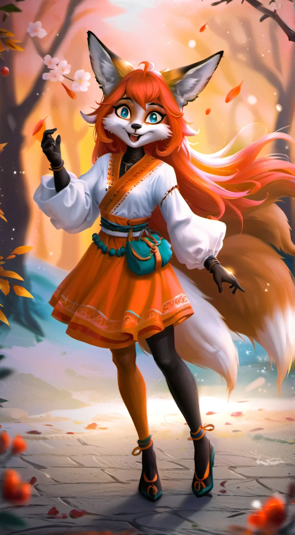 ai character: Amber background