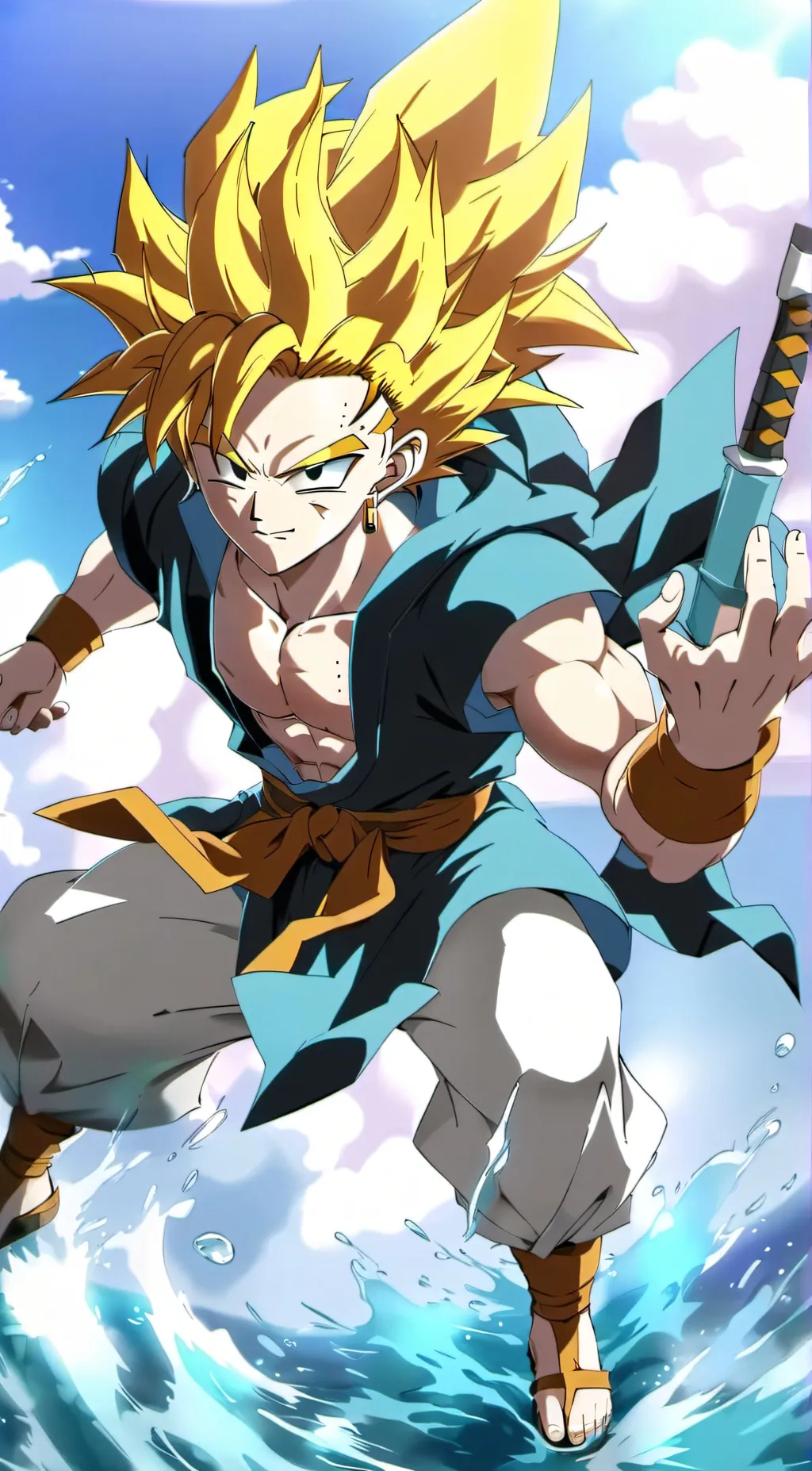ai character: Gogeta background
