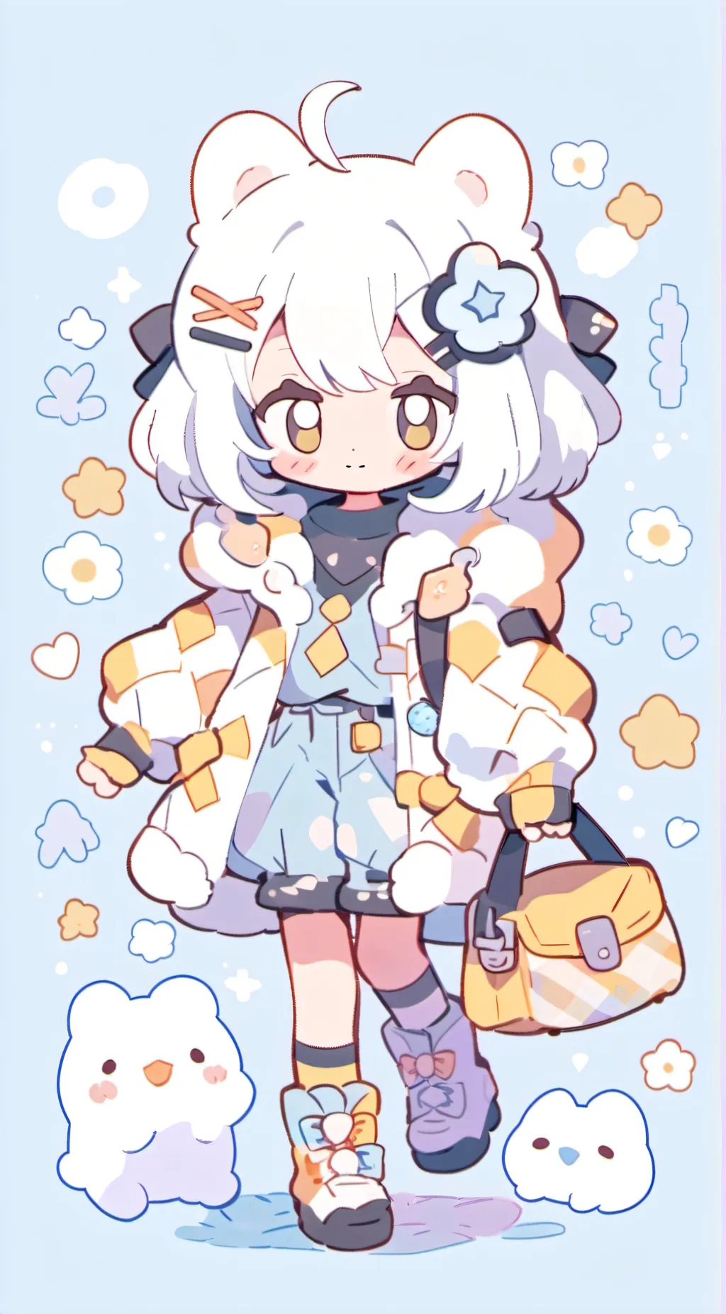 ai character: (*´ω`*) background