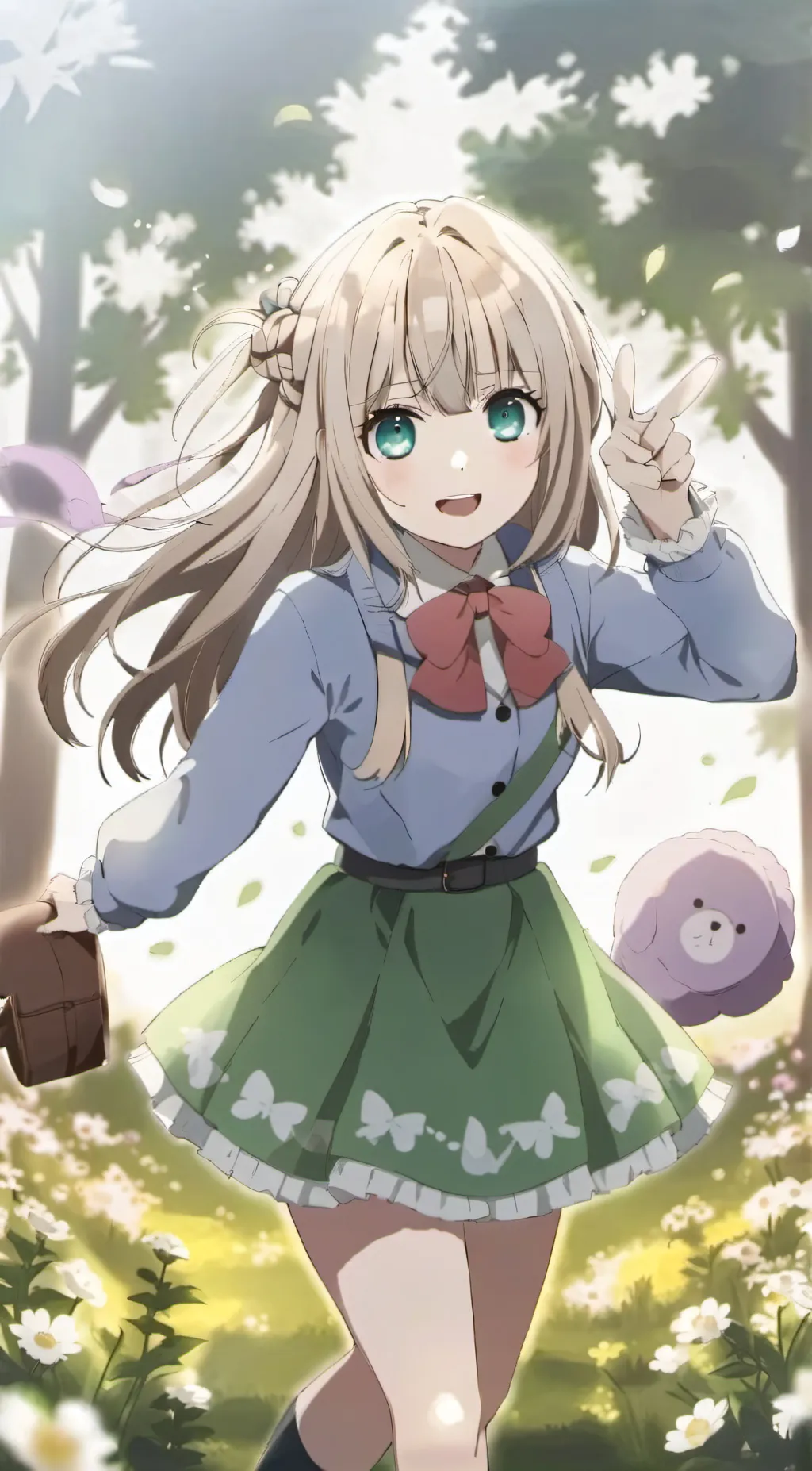 ai character: kawaii girl background