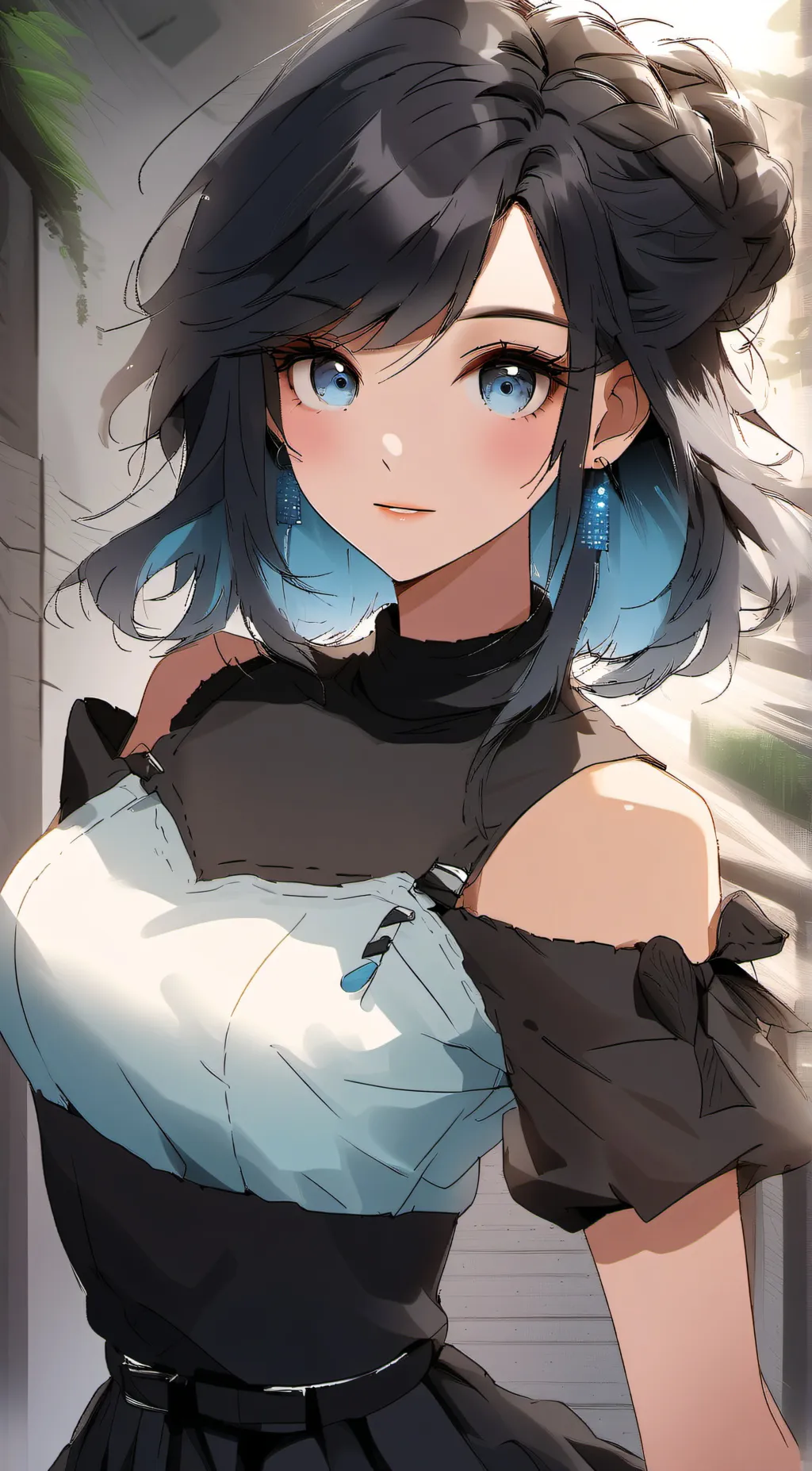 ai character: Lora flora  background